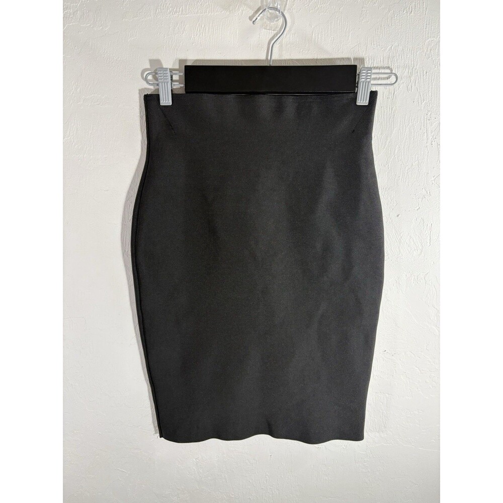 WOW Couture Black Medium Bodycon  Hugging Knit High Rise Slimming Woman’s Skirt